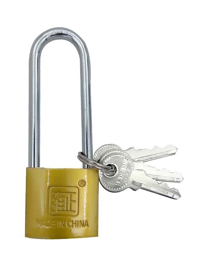 KADRIS Heavy-Duty Security Padlock Long HA-1431, Weather-Resistant in Solid Brass Lock 30 MM - Padlock  shackle with Keys for Sheds, Storage Unit, School, Gym Locker, Fence, Toolbox, Hasp Storage 15x10x2cm  - Image 1
