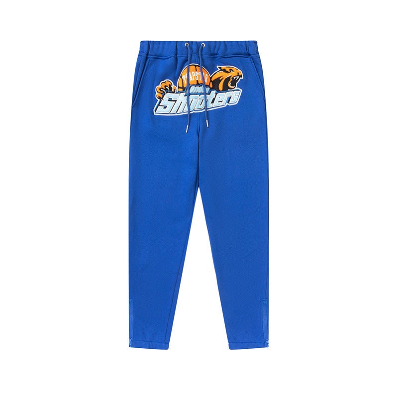 Trapstar Blue Tiger Towel Hoodie  Casual Pants 883 blue sweatpants 