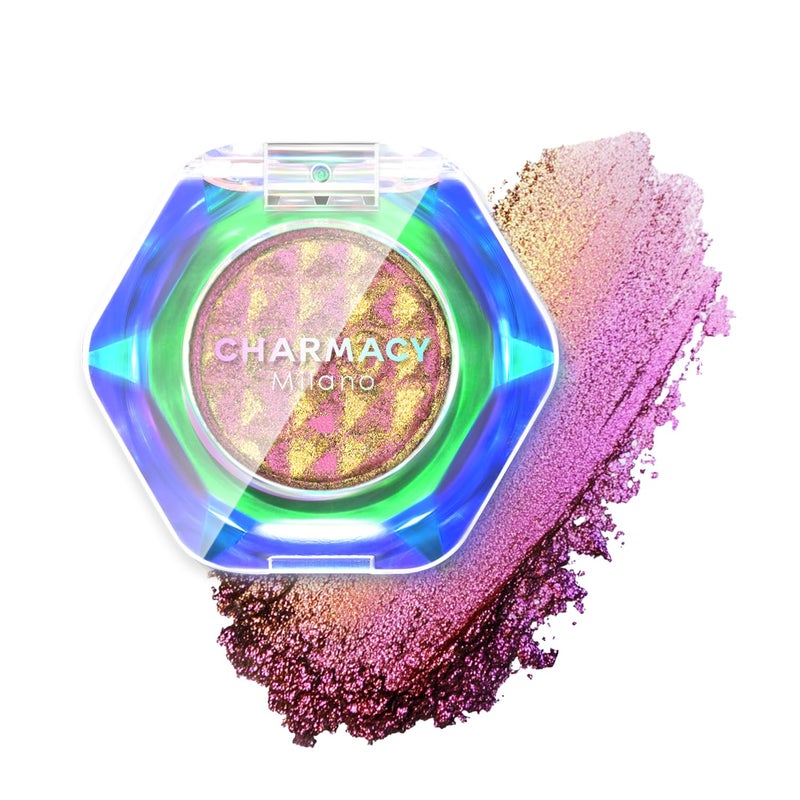 CHARMACY Multichrome Glitter Eyeshadow, Intense Pigmentation Chameleon Sparkling Eyeshadow, Bright Highlighter Duochrome Eye Make Up, Multi-Reflective Finishes Glitter Metallic Eye Makeup #01 - Image 1