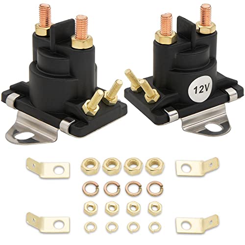 ASDFGHT 12V 2pcs Power Trim Solenoid Switch 8996158T Solenoid for Mercruiser Mercury Mariner Outboard Motors 35275 HP 89818864T 8984607 8994318 8996158 8996158T SAE J1171 Solenoid - Image 1