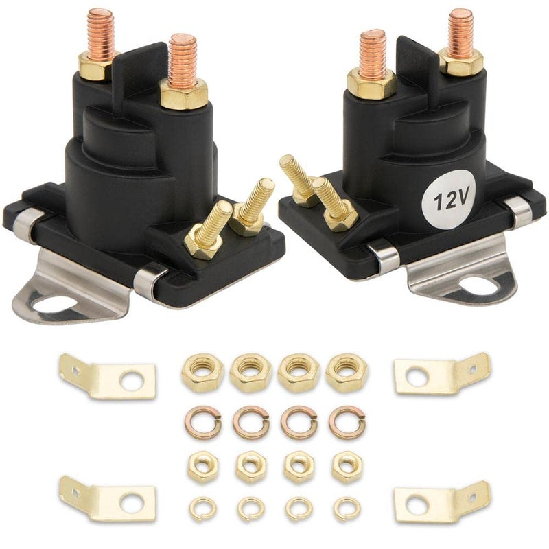 ASDFGHT 12V 2pcs Power Trim Solenoid Switch 8996158T Solenoid for Mercruiser Mercury Mariner Outboard Motors 35275 HP 89818864T 8984607 8994318 8996158 8996158T SAE J1171 Solenoid - Image 2