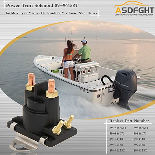 ASDFGHT 12V 2pcs Power Trim Solenoid Switch 8996158T Solenoid for Mercruiser Mercury Mariner Outboard Motors 35275 HP 89818864T 8984607 8994318 8996158 8996158T SAE J1171 Solenoid - Image 3