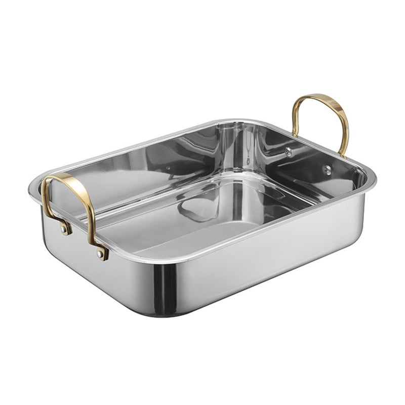 Antirust Steel Grill Pan with V Shaped Rack for Outdoor Barbecue Cooking - Image 5