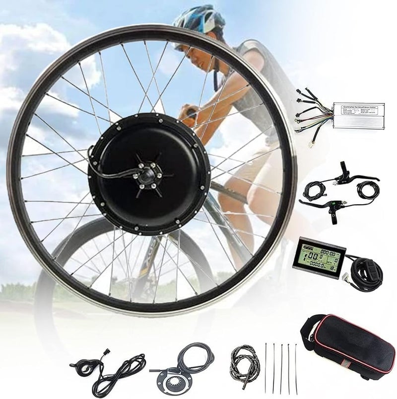 wzfdm Ebike Kit, Electric Bicycle Conversion Kit, LCD3 Display, Wheel Size,Easy to Install,Powerful Front Hub Motor kit,Contorller Bag,29"-48v#1000w - Image 1
