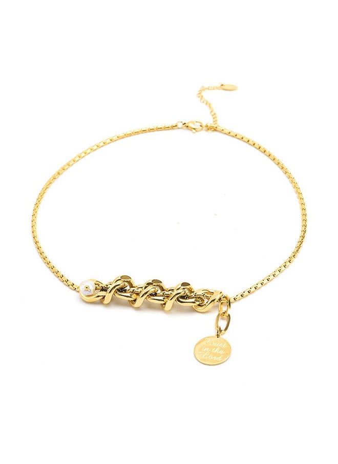 Lee Cooper Women's Stainless Steel Gold Necklace - LC.N.01234.110  - Image 1