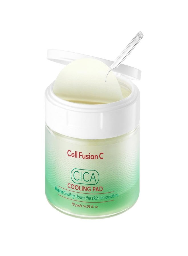 Cell Fusion C وسادة تونر باردة من سيل فيوجن سي بوست ألفا سيكا، تخفيف الاحمرار وتبريد، وسادات تونر كورية، سنتيلا أسياتيكا وميدكاسوسيد، 70 وسادة / 6.08 أونصة سائلة - Image 1