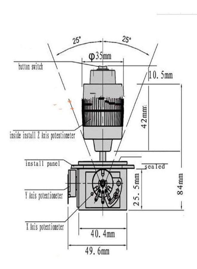 SaiDian 1 قطعة أداة زر مقياس الجهد رباعي المحاور مع سلك لـ JH-D400X-R4 10K 4D - Image 2
