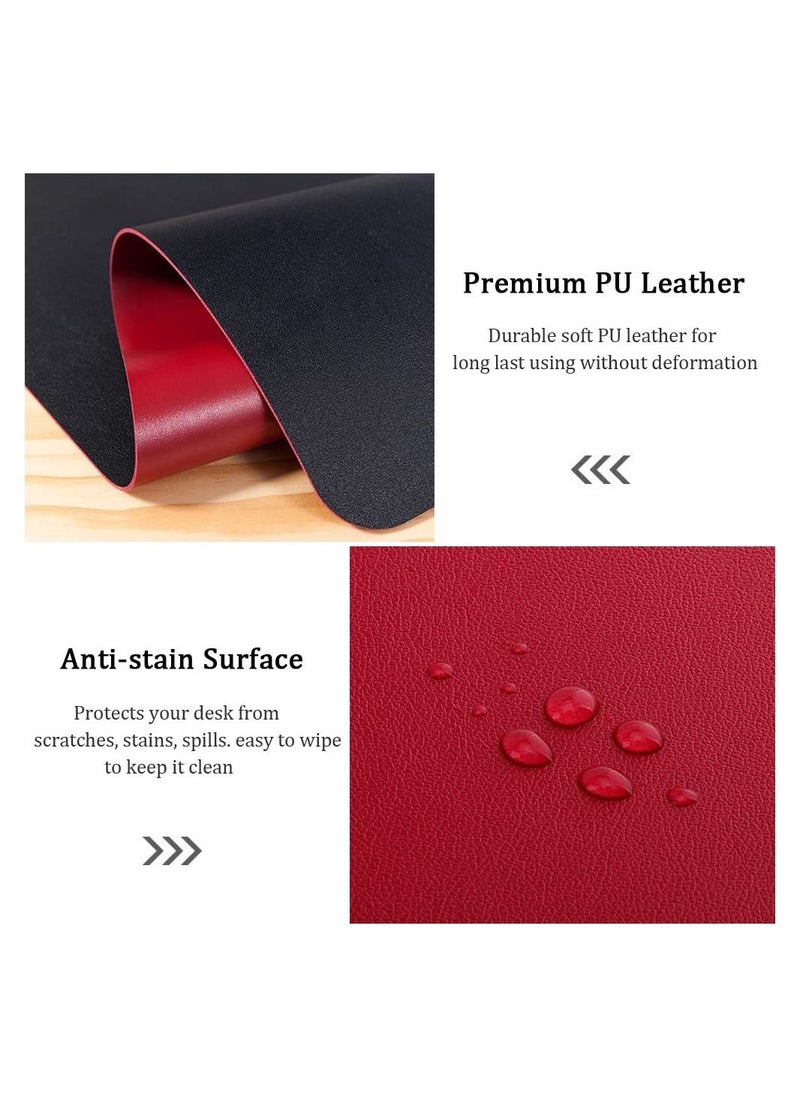 Cool Baby Multifunctional Office Desk Pad, Ultra Thin Waterproof PU Leather Mouse Pad, Dual Use Desk Writing Mat for Office/Home(Red+Black)  - Image 5