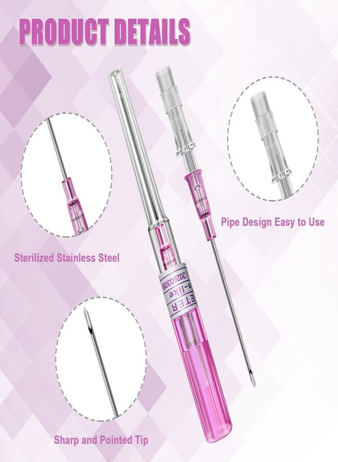 Autdor Catheter Piercing - Autdor 5Pcs Mixed Catheter 14G 16G 18G 20G 22G IV Catheter Ear Nose Piercing Hollow for Lip Tongue Belly Cartilage Piercing Kit - Image 4