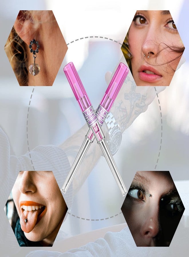 Autdor Catheter Piercing - Autdor 5Pcs Mixed Catheter 14G 16G 18G 20G 22G IV Catheter Ear Nose Piercing Hollow for Lip Tongue Belly Cartilage Piercing Kit - Image 5