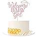 Kaoenla Welcome Baby Girl Cake Toppers Baby Shower Baby Shower Newborn Gender Show Girl Happy Birthday Party Decoration Rose Gold - Image 4