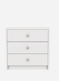 RIGID Wooden 3 Drawer Storage Organizer Wardrobe White 67x69x38cm  - Image 3