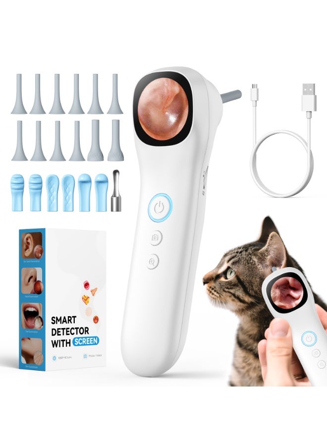 MIAOYAN 1080P Digital Ear Otoscope with 1.38-Inch LCD Screen, 4 LED Lights, 3X Magnification, 2 Interchangeable Probes for Ear, Nose, Mouth, Dental and Skin Inspection - Image 5