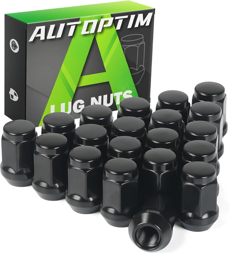 AUTOPTIM M12x1.25 Black Lug Nuts - 20 Pack - Image 1