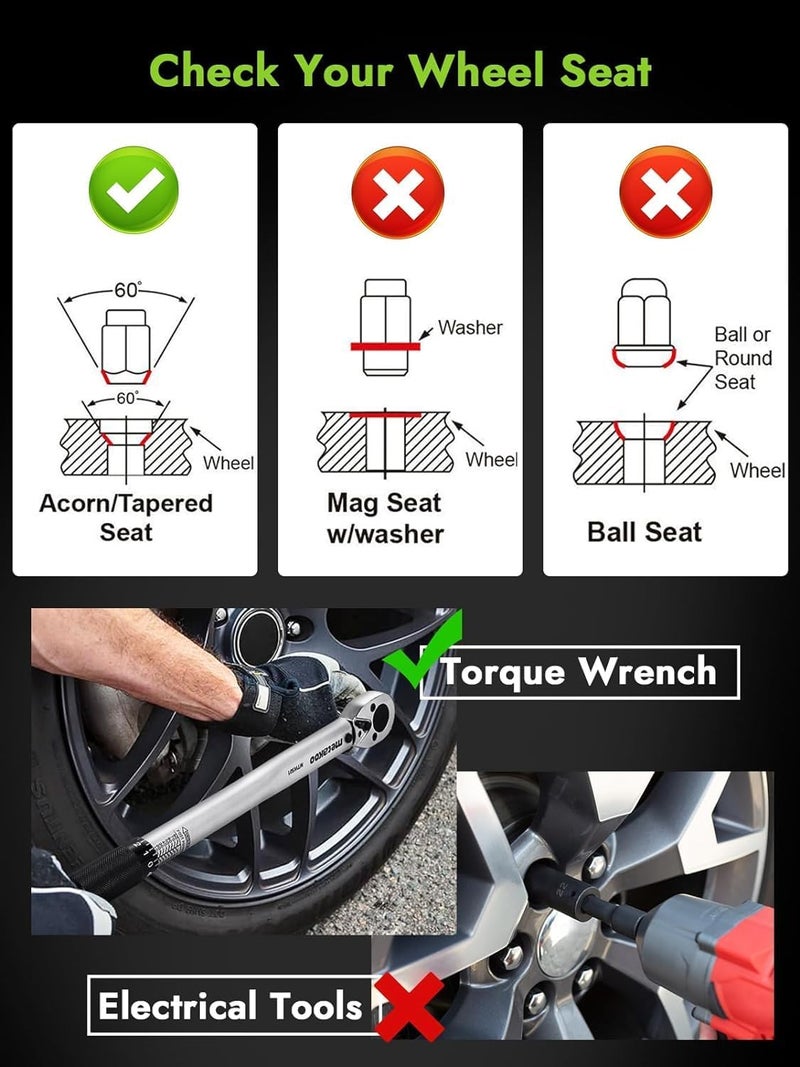 AUTOPTIM M12x1.25 Black Lug Nuts - 20 Pack - Image 5