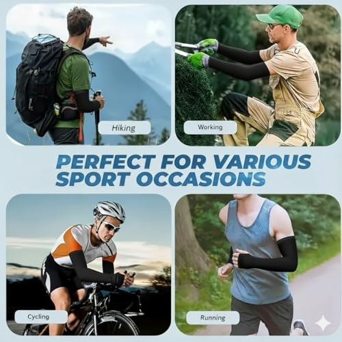 PulGos Combo - Face mask & Arm sleeve for Unisex – Odour-Free, Breathable & Multipurpose face cover for Men & Women Biking,Cricket,Cycling, Golf, ideal as pollution mask, outdoor mask - Black - Image 4