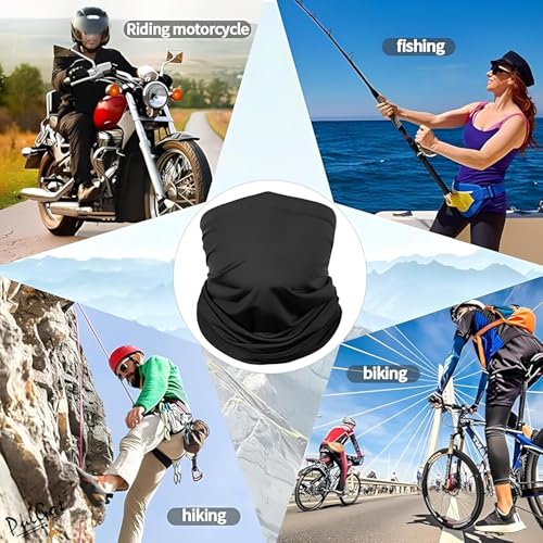 PulGos Combo - Face mask & Arm sleeve for Unisex – Odour-Free, Breathable & Multipurpose face cover for Men & Women Biking,Cricket,Cycling, Golf, ideal as pollution mask, outdoor mask - Black - Image 2