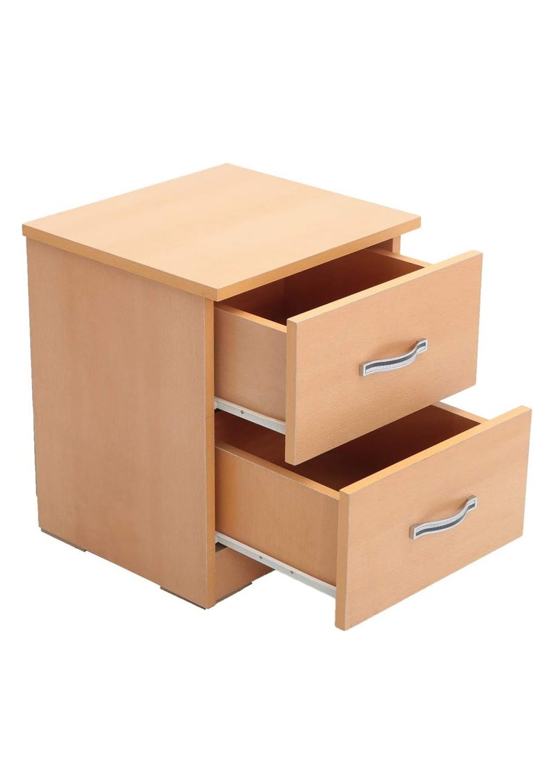 AFT Slim Minimalist Design Nightstand /bedside Table / Mid Century Modern Design bedside table / Nightstand with 2 Drawers and Sturdy MDF Frame, Perfect for Modern Bedroom and living room Space, Ideal for small spaces, it combines functionality with style, offering storage without taking up much room. (Golden Beige) Arfan  - Image 5