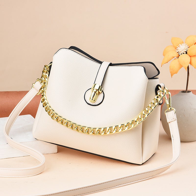 High-Grade Bag For Women 2021 New Style Messenger Bag Fashionable Elegant Bucket Bag Versatile Large Capacity Chain Shoulder Bag - Image 5