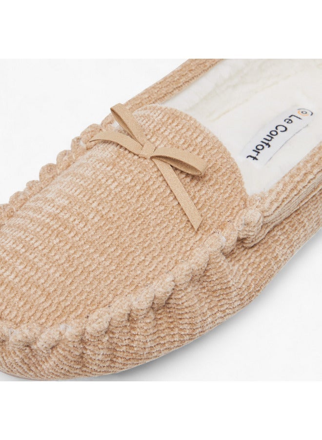 Le Confort Women Bow Accent Bedroom Moccasins - Image 4