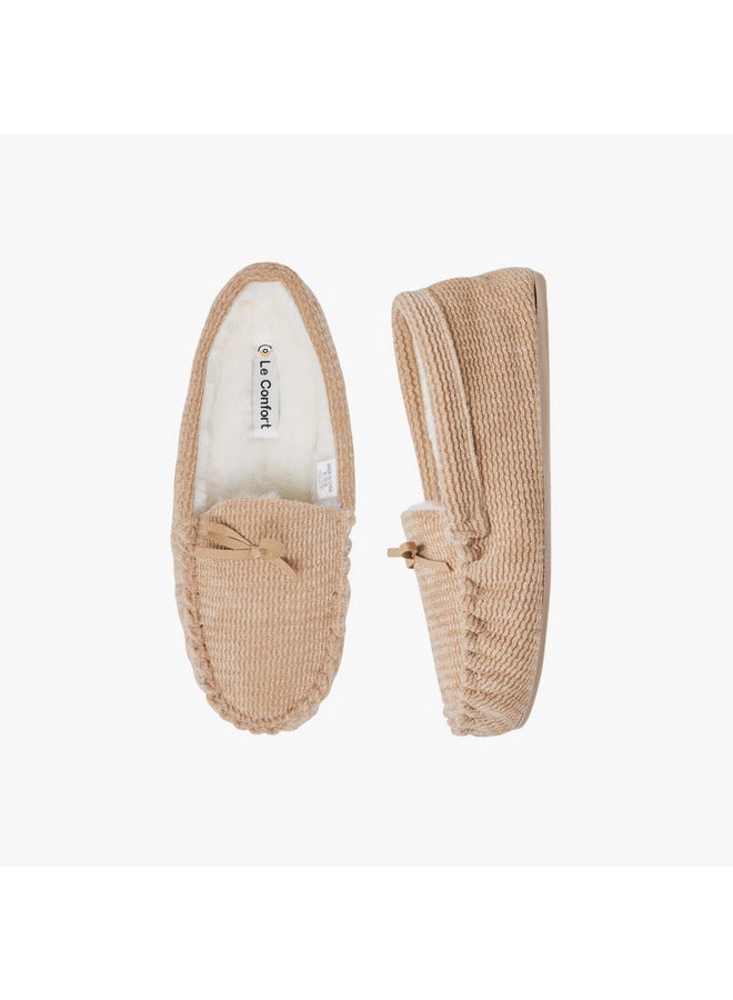 Le Confort Women Bow Accent Bedroom Moccasins - Image 3