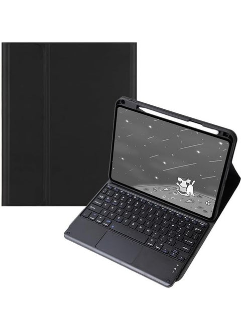 Keyboard Case Compatible with Huawei MatePad 11.5 S (2024), Detachable Wireless Touchpad Trackpad Keyboard, Leather Protective Cover with Pencil Holder