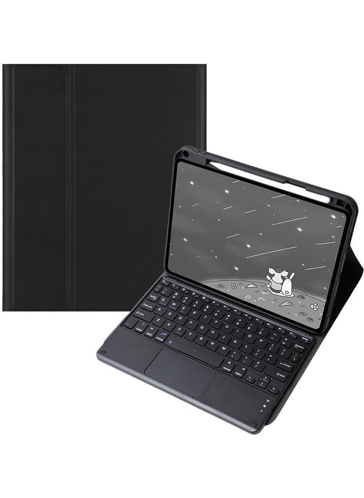 Keyboard Case Compatible with Huawei MatePad 11.5 S (2024), Detachable Wireless Touchpad Trackpad Keyboard, Leather Protective Cover with Pencil Holder