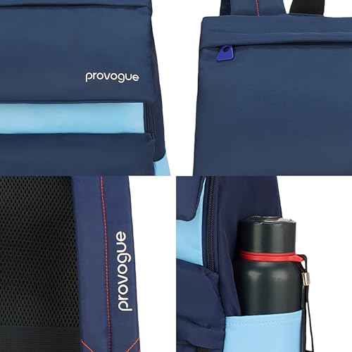 Provogue Plyn 24 litres everyday backpack bag for man with 15.6 inch laptop compartment, stylish contemporary daily use college, office & outdoor backpack bags for women with organiser (Byte Blue) - Image 4
