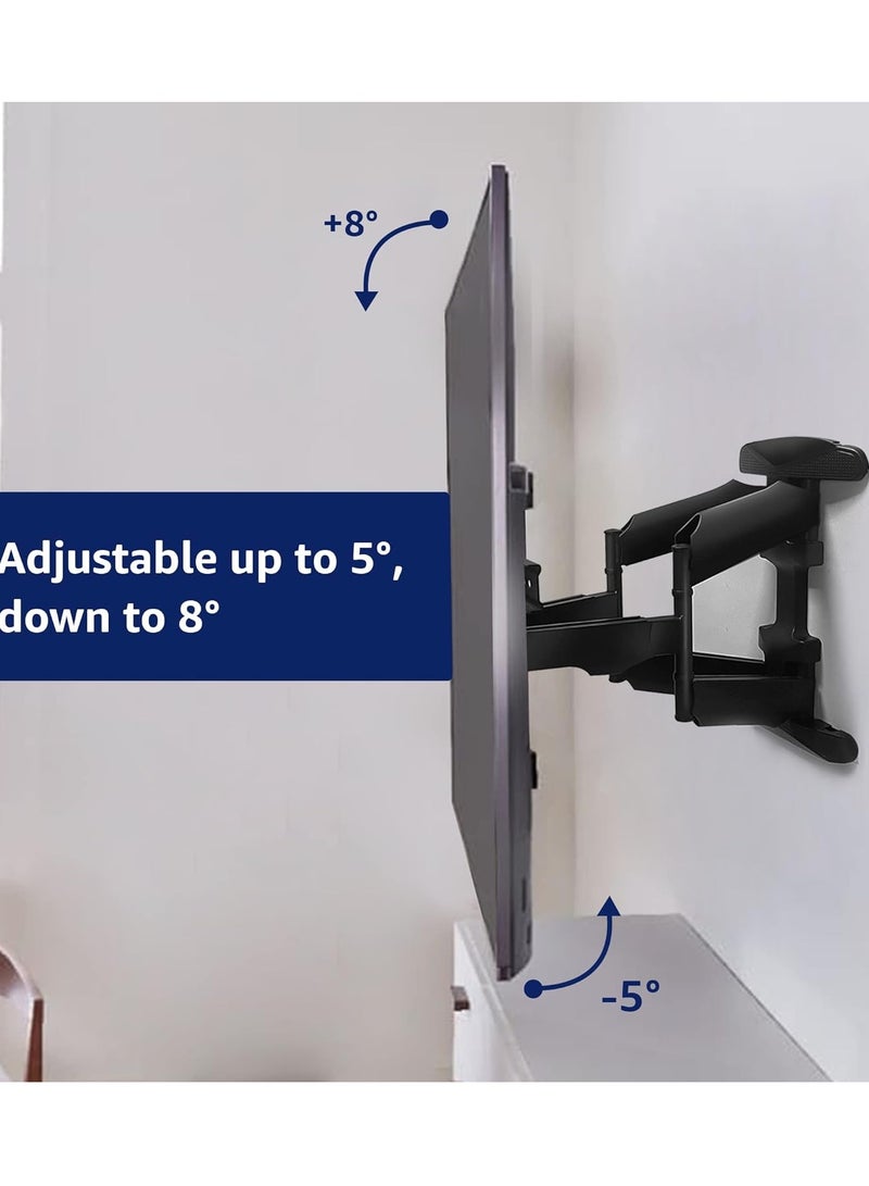 ELTRAZONE Adjustable, Tilting and Swivelling TV Wall Mount VESA 400 x 600 Max (32-75 Inches) - 50 kg Max TV Bracket for Curved Flat TVs and Monitors - TV Mount, Tilt, Swivel - Image 5