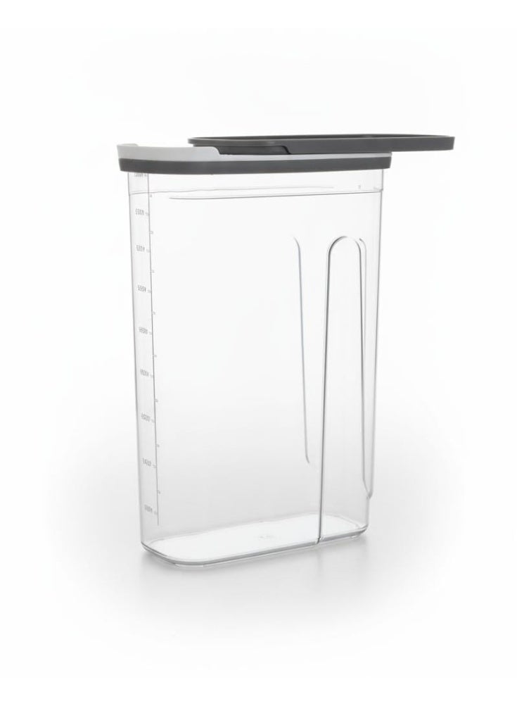 فولي لايف صندوق فولي لايف محكم الإغلاق لتحضير الوجبات، سعة ٢٧٠٠ مل، رمادي شفاف | حاوية تخزين كبيرة خالية من مادة BPA مع غطاء قابل للقفل - Image 2