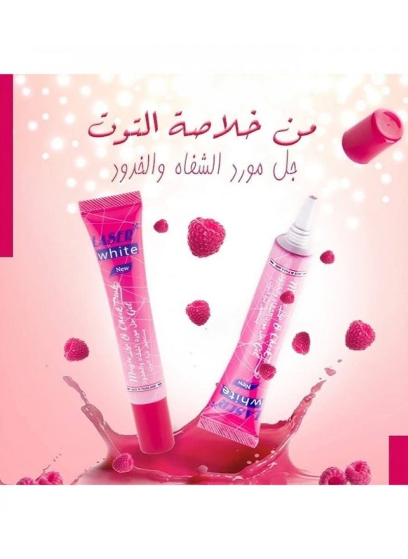 LASER WHITE Lip and Cheek Pink Gel with Berry Extract 15 ml  - Image 2