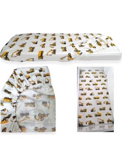 Bebek Özel Baby Special 100% Cotton Baby and Kids Fitted Sheet with Construction Machine Pattern 70 x 140 cm  - Image 2