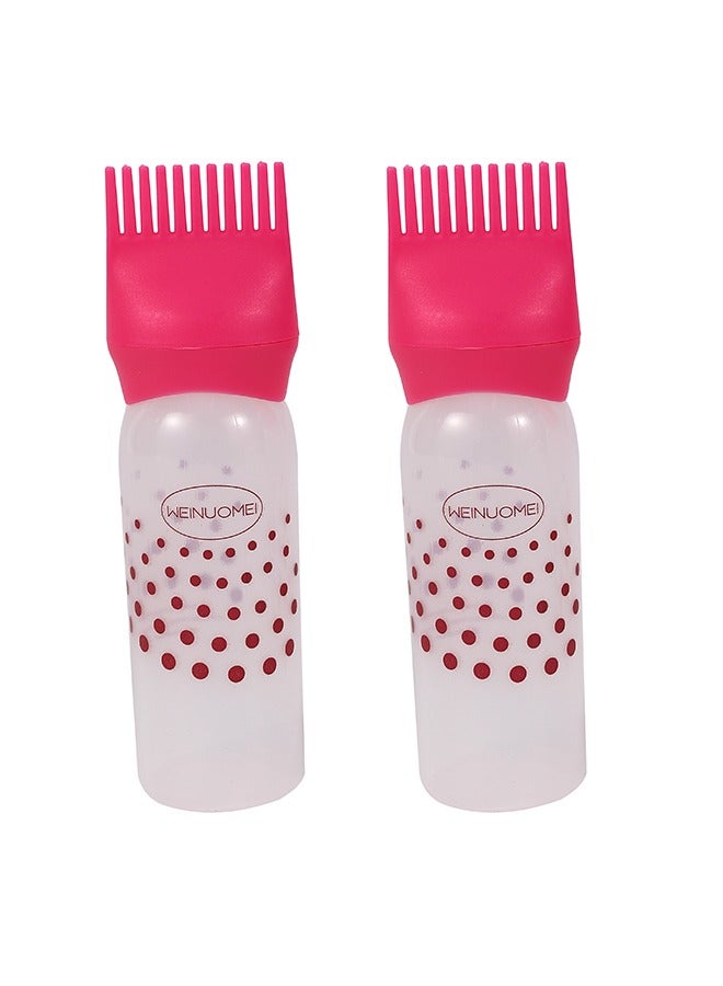 LAWAZIM Hair Dyeing Bottle with Comb - 2-Piece 160ml Pink - Refillable Plastic Comb Applicator Bottle with Ergonomic and Easy-to-Clean Design - Ideal for Hair Dye, Treatments, and Root Touch-Up - Image 2