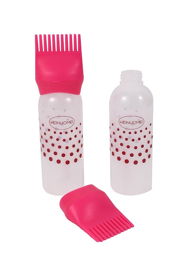 LAWAZIM Hair Dyeing Bottle with Comb - 2-Piece 160ml Pink - Refillable Plastic Comb Applicator Bottle with Ergonomic and Easy-to-Clean Design - Ideal for Hair Dye, Treatments, and Root Touch-Up - Image 3