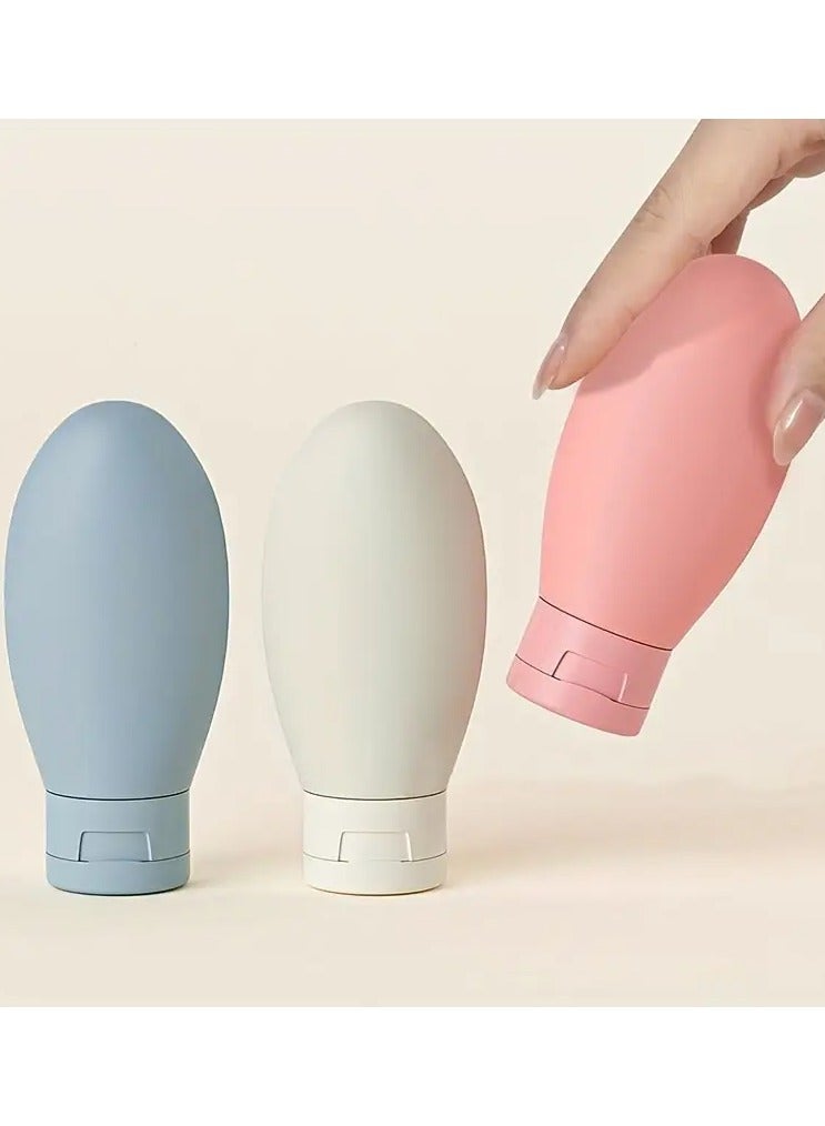 Rozino 3-Pack Refillable Travel Bottles, 2.03Oz Squeezable Cosmetic Containers, Unfragranced Shampoo & Body Wash Tubes, Empty Toiletry Bottles for Lotion, No-Smell, Portable Personal Care Accessories - Image 3