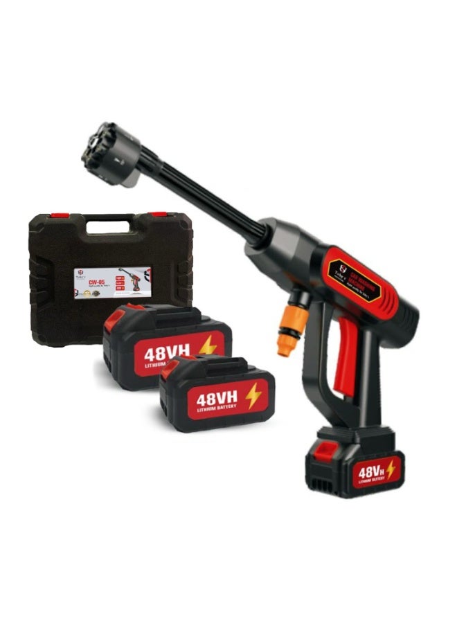 Toby's Toby’s 48V Cordless Portable Electric Water High Pressure Car Washer – Powerful Dual-Battery Cleaner, 5M Range, with 6-in-1 Nozzle for Cars, Windows, Floors, Plants, and Garden Use - Image 1