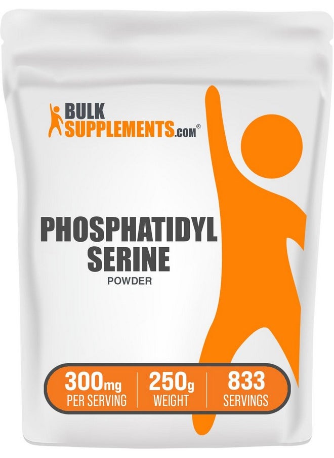 بالك سابلمنتس مسحوق فوسفاتيديل سيرين من BulkSupplements.com - مكمل فوسفاتيديل سيرين، مستخرج من فول الصويا - 300 مجم لكل وجبة (60 مجم من فوسفاتيديل سيرين)، 250 جم (8.8 أونصة) (عبوة واحدة)  - Image 1