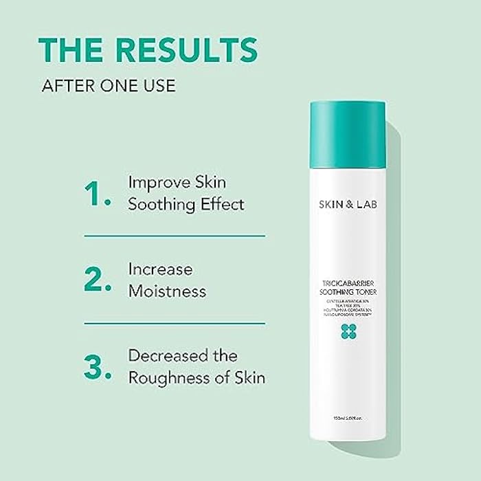 SKIN & LAB SKIN SCIENCE SOLUTION [Skin&LAB] Tricicabarrier Soothing Toner, Infused with CICA, Tea Tree, and Heart Leaf, After Sun Care Product, Calm Sunbun and Hydrate Skin, Korean Toner, All Skin Types, 5.07 fl. oz. - Image 4