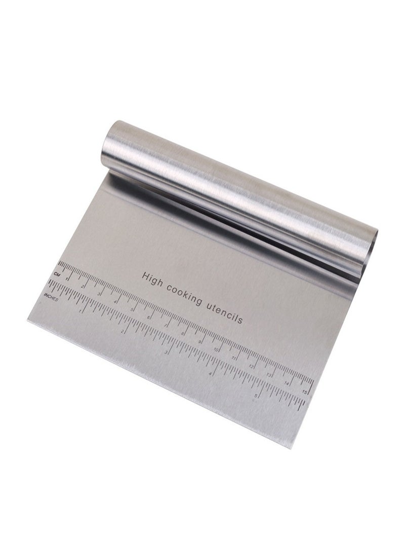 NQOOH Stainless Steel Dough Cutter with Measurement Scale Multi-Purpose Baking Tool  - Image 1