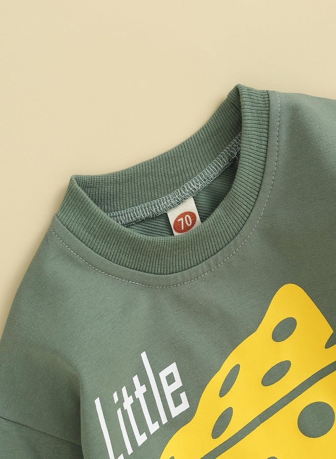 SAYOO Newborn Baby Boy Girl Football Outfit Game Day Sweatshirt Romper Long Sleeve Pullover Bodysuit Fall Winter Clothes (Green, 6-12 Months) - Image 4