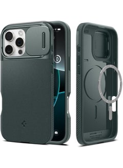 Spigen Optik Armor MagFit iPhone 16 Pro Max Case Cover (2024) with MagSafe - Abyss Green  - Image 1