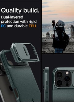 Spigen Optik Armor MagFit iPhone 16 Pro Max Case Cover (2024) with MagSafe - Abyss Green  - Image 4
