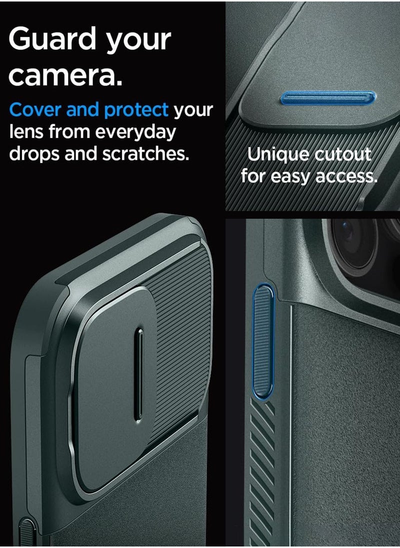 Spigen - Optik Armor MagFit iPhone 16 Pro Max Case Cover (2024) with MagSafe - Abyss Green - Image 1