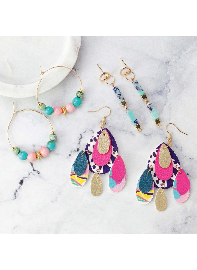 Hinkler Craft Maker Designer Earrings Kit - DIY Jewelry Making Set includes a 24-page book and 3 pairs of amazing earrings, Custom Earrings and Fashion Craft Kit, Jewelry Design for Kids & Adults - Image 4