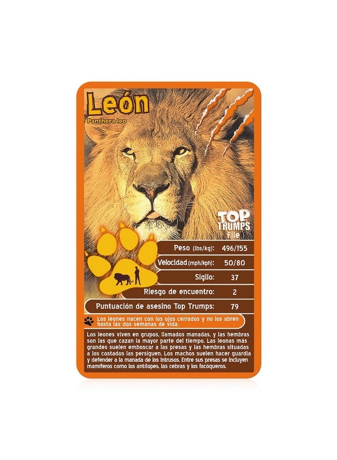 توب ترامبس Top Trumps Juego de cartas Deadliest Predators EdiciÃ³n en espaÃ±ol, aprende sobre el Gran tiburÃ³n Blanco, el dragÃ³n de Komodo y la Cobra Real en este paquete educativo, Regalo para edades de 6+ aÃ±os - Image 3
