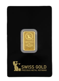 SWISS GOLD 5 Grm Gold Bar Fine Gold 999.9 Purity 24KT- 5 gram