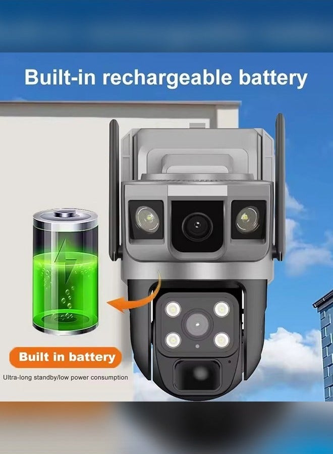 JAJEEK Solar Powered 4G Surveillance Camera | HD Battery Dual Lens Outdoor Smart Home Security Camera | Auto Tracking, 2-Way Audio, Night Vision, PIR Motion Detection | Wireless Security Camera for Home & Business - Image 4