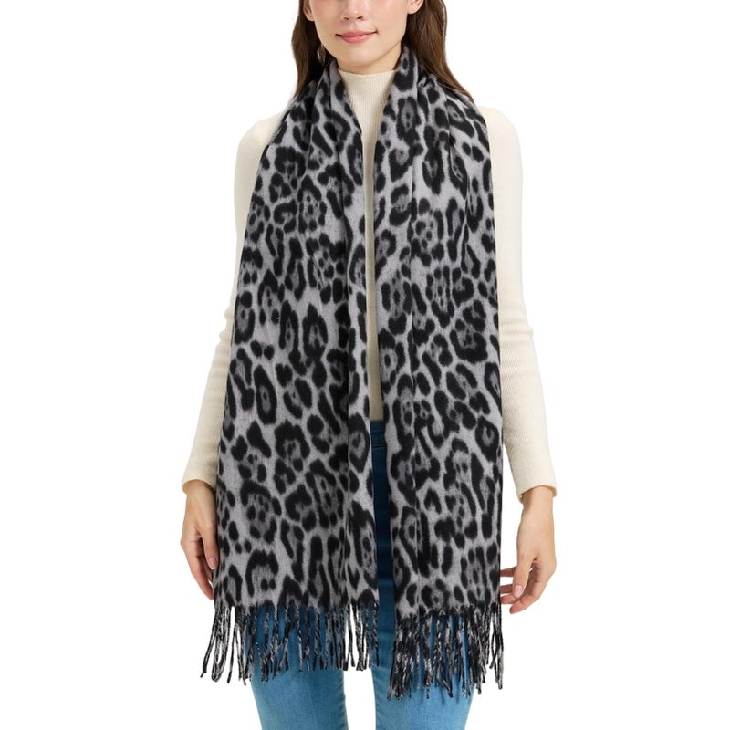 Nonakgado Leopard Pashmina Scarf -Women Fashion Animals Print Pashminas Wrap Shawl for Travel Winter(Style 19) - Image 1