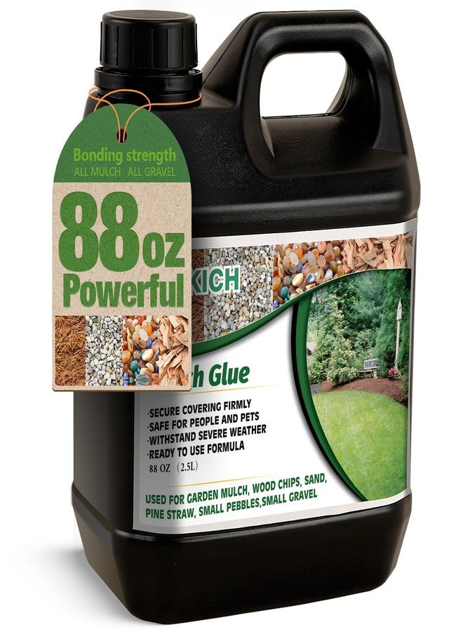USKICH Mulch Glue for Landscaping, 88 0Z Rock Glue,Fast-Dry No-Toxic Long-Lasting Strong Pebble Binder, Pine Straw for Outdoor, Mulch Lock for Cypress, Lawn, Garden,Landscape Edging - Image 1