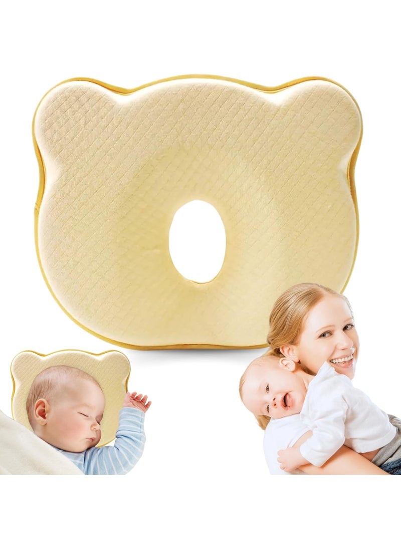 Premium Unisex Memory Foam Portable Baby Pillow Hypoallergenic Prevent Flat Head Neck Support for Infant Sleeping Soft and Cozy Breathable for Bebe Travel - Image 1